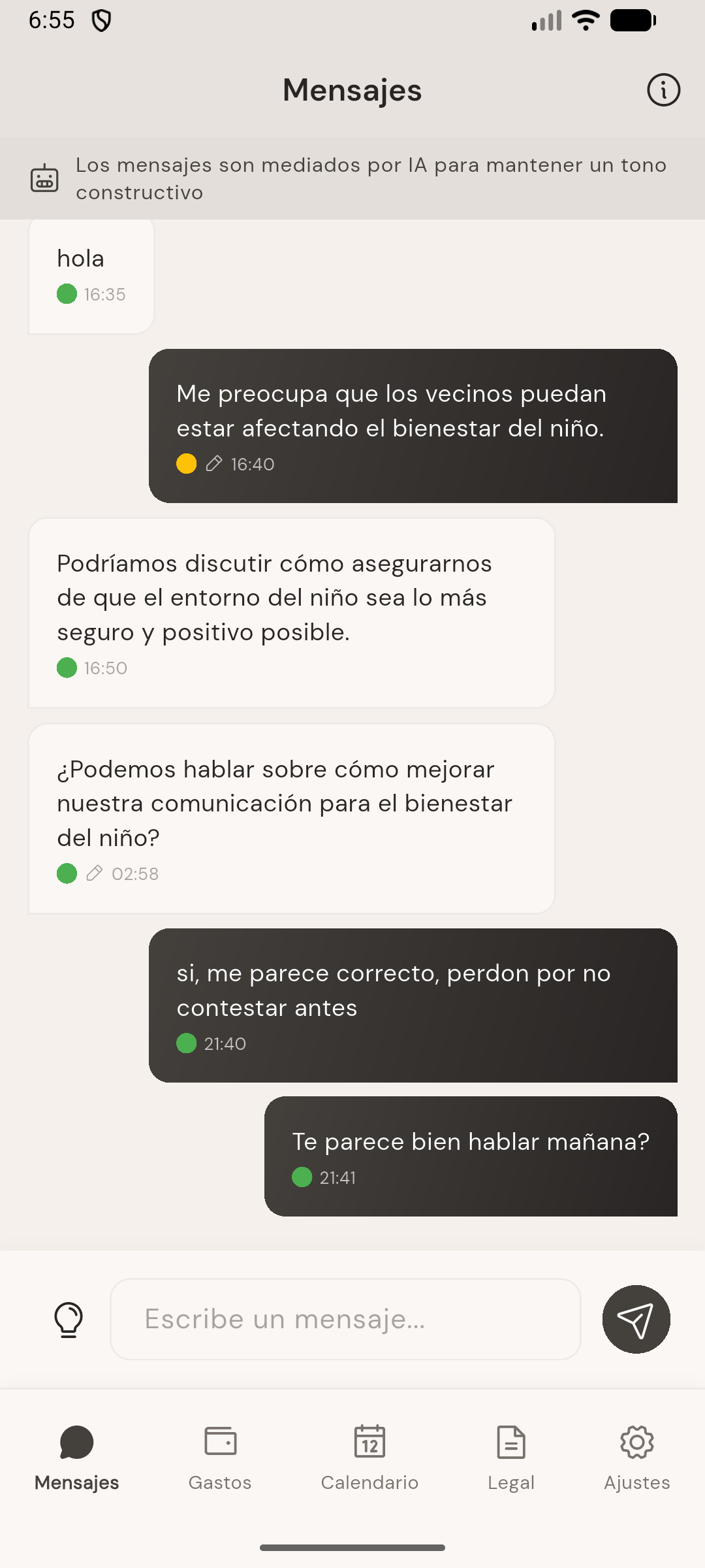 Chat mediado NidoSync
